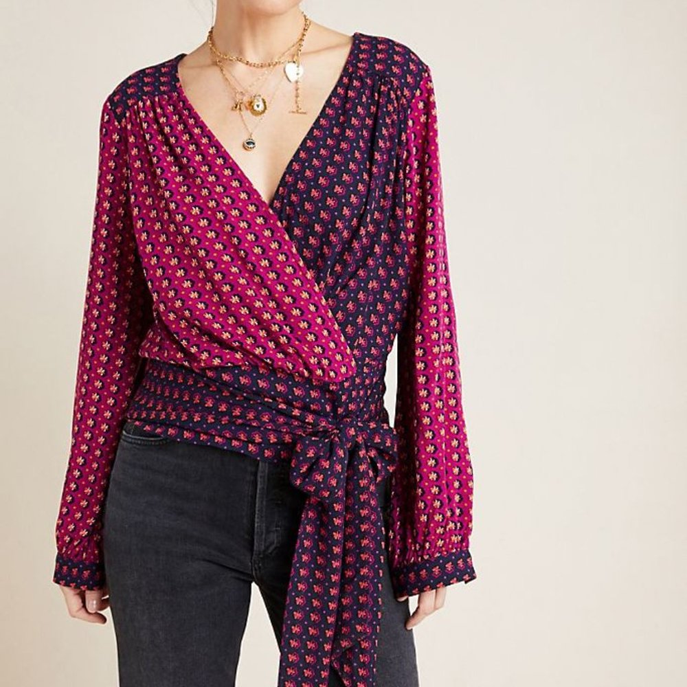 Anthropologie Lisa Puff-Sleeved Blouse - Picture 2 of 6